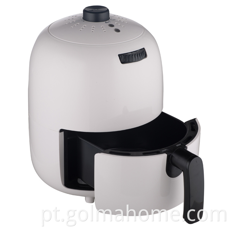 Fritadeira de ar elétrica 2,5L sem óleo Cozinha saudável Controles digitais Fritadeira doméstica removível para máquina de lavar louça